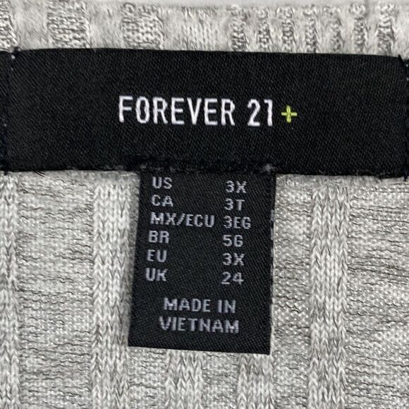 Forever 21 Grey Sweater Women’s Size 3X - Picture 2 of 7